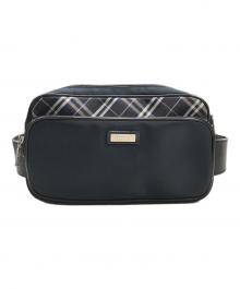 BURBERRY BLACK LABEL（バーバリーブラックレーベル）の古着「ウエストバッグ」｜ネイビー×ブラウン