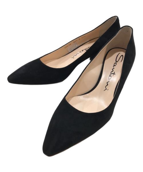 Santoni（サントーニ）Santoni (サントーニ) ポインテッドトゥパンプス ブラック サイズ:23.5の古着・服飾アイテム