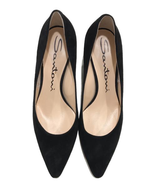 Santoni（サントーニ）Santoni (サントーニ) ポインテッドトゥパンプス ブラック サイズ:23.5の古着・服飾アイテム