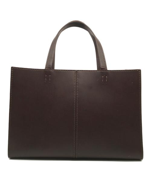 土屋鞄（ツチヤカバン）土屋鞄 (ツチヤカバン) レザーハンドバッグ ブラウンの古着・服飾アイテム