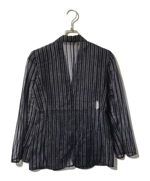 EMPORIO ARMANI（エンポリオ アルマーニ）EMPORIO ARMANI (エンポリオ アルマーニ) シアーテーラードジャケット ネイビー サイズ:38の古着・服飾アイテム