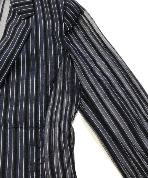 EMPORIO ARMANI（エンポリオ アルマーニ）EMPORIO ARMANI (エンポリオ アルマーニ) シアーテーラードジャケット ネイビー サイズ:38の古着・服飾アイテム