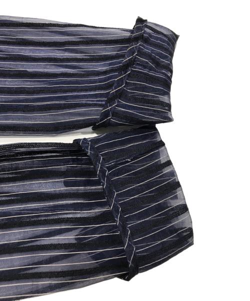 EMPORIO ARMANI（エンポリオ アルマーニ）EMPORIO ARMANI (エンポリオ アルマーニ) シアーテーラードジャケット ネイビー サイズ:38の古着・服飾アイテム