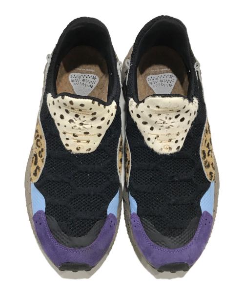 Flower MOUNTAIN（フラワーマウンテン）Flower MOUNTAIN (フラワーマウンテン) HONEYCOMB スニーカー/ヒョウ柄 ブラック サイズ:US 8/UK 7.5/EU41/MM 260(2.5)の古着・服飾アイテム