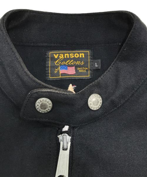 VANSON（バンソン）VANSON (バンソン) 2WAYコットンライダースジャケット ブラック サイズ:Lの古着・服飾アイテム