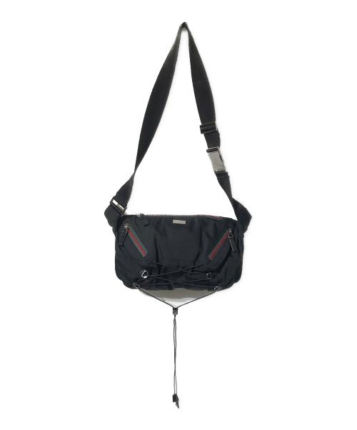 GUCCI（グッチ）GUCCI (グッチ) シェリーライン ナイロン ウエストポーチ ブラックの古着・服飾アイテム