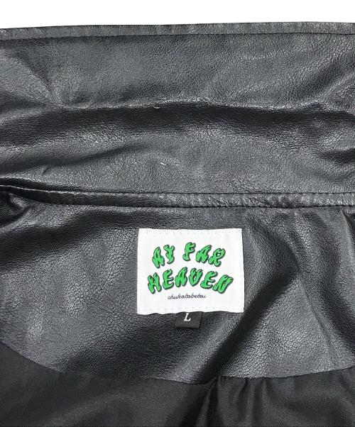 AT FAR HEAVEN（チュウカタベタイ）AT FAR HEAVEN (チュウカタベタイ) フェイクレザースタッズジャケット ブラック サイズ:Lの古着・服飾アイテム