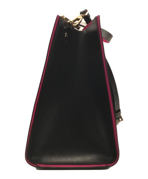 Kate Spade（ケイトスペード）Kate Spade (ケイトスペード) 2WAYバッグ ブラック×ピンクの古着・服飾アイテム