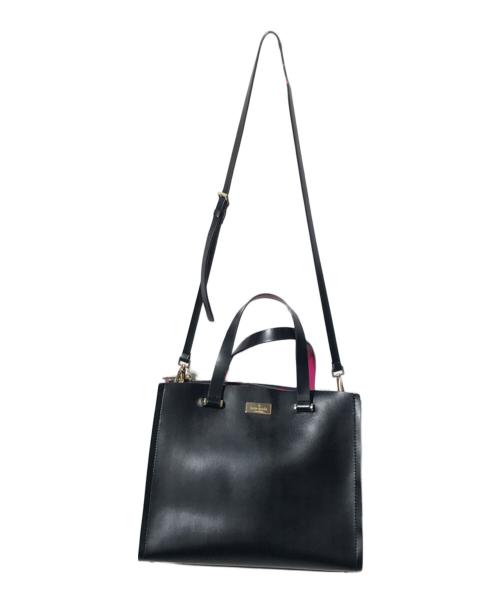 Kate Spade（ケイトスペード）Kate Spade (ケイトスペード) 2WAYバッグ ブラック×ピンクの古着・服飾アイテム