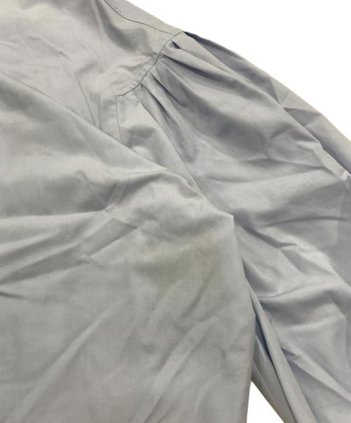 LE PHIL（ル フィル）LE PHIL (ル フィル) ショートタイプライターギャザーブラウス ブルー サイズ:freeの古着・服飾アイテム