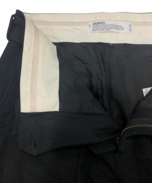 DAIRIKU（ダイリク）DAIRIKU (ダイリク) ブッシュディテールスラックス ブラック サイズ:29の古着・服飾アイテム