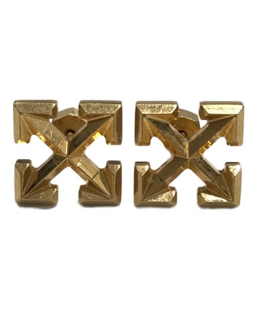 OFFWHITE（オフホワイト）OFFWHITE (オフホワイト) ARROW mini Earrings in Gold/ピアス ゴールドの古着・服飾アイテム