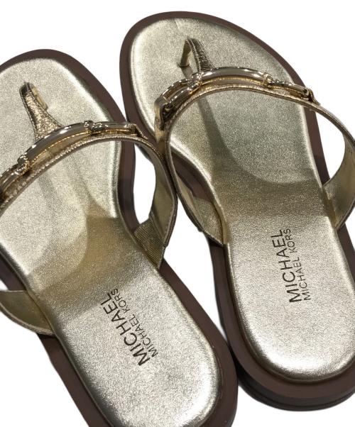 MICHAEL KORS（マイケルコース）MICHAEL KORS (マイケルコース) ストラップサンダル ゴールド サイズ:5.5Mの古着・服飾アイテム