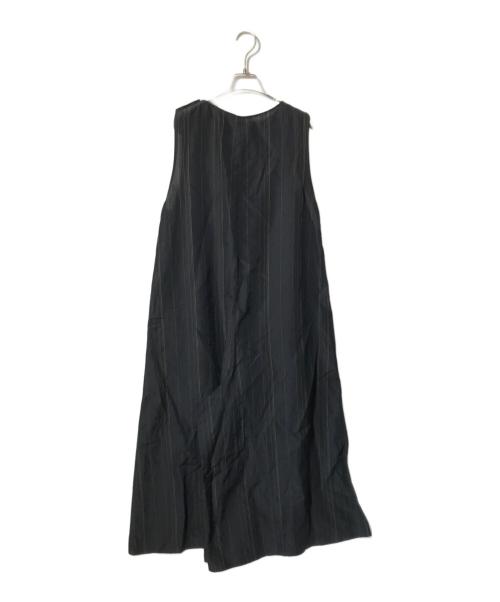 GALERIE VIE（ギャルリーヴィー）GALERIE VIE (ギャルリーヴィー) リネンキュプラシルク オールインワン ブラック サイズ:36の古着・服飾アイテム