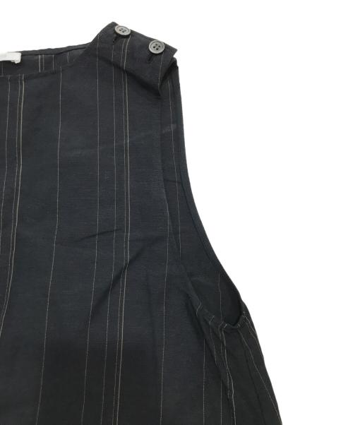 GALERIE VIE（ギャルリーヴィー）GALERIE VIE (ギャルリーヴィー) リネンキュプラシルク オールインワン ブラック サイズ:36の古着・服飾アイテム