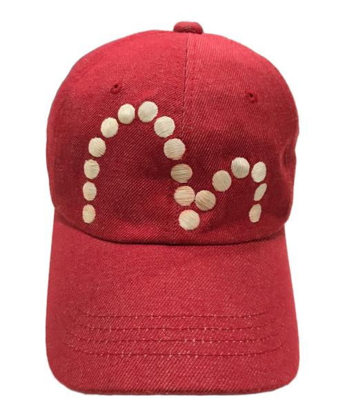 EVISU（エヴィス）EVISU (エヴィス) 刺繍ロゴキャップ レッドの古着・服飾アイテム