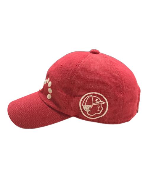 EVISU（エヴィス）EVISU (エヴィス) 刺繍ロゴキャップ レッドの古着・服飾アイテム
