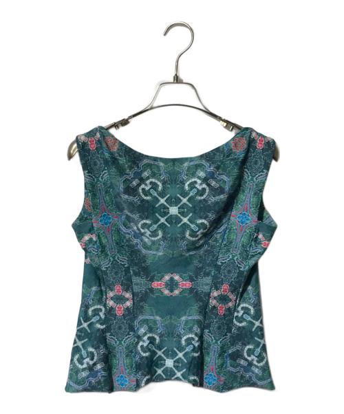 ISSEY MIYAKE（イッセイミヤケ）ISSEY MIYAKE (イッセイミヤケ) ノースリーブカットソー グリーン サイズ:2の古着・服飾アイテム