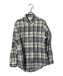 BROOKS BROTHERS（ブルックスブラザーズ）の古着「リネンチェックシャツ」｜ブルー×グリーン