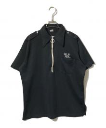 Hilton（ヒルトン）の古着「ボウリングシャツジップシャツ」｜ブラック