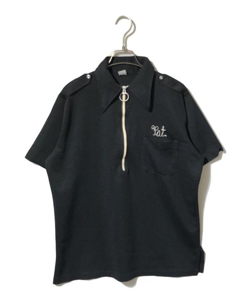 Hilton（ヒルトン）Hilton (ヒルトン) ボウリングシャツジップシャツ ブラック サイズ:ｌの古着・服飾アイテム