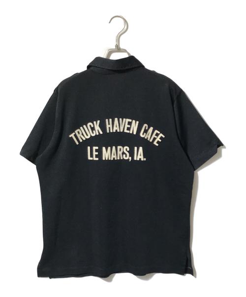 Hilton（ヒルトン）Hilton (ヒルトン) ボウリングシャツジップシャツ ブラック サイズ:ｌの古着・服飾アイテム