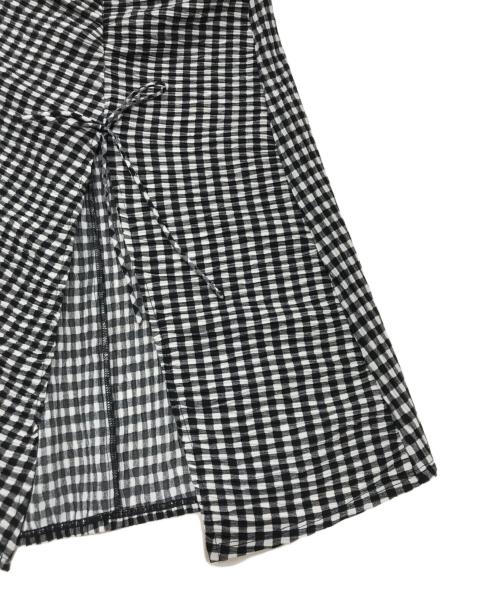 HER LIP TO（ハーリップトゥ）HER LIP TO (ハーリップトゥ) French Chic Gingham Dress/フレンチスリーブワンピース ブラック×ホワイト サイズ:Sの古着・服飾アイテム