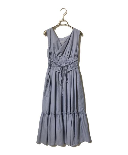 HER LIP TO（ハーリップトゥ）Her lip to (ハーリップトゥ) Riviera Double Bow Dress ブルー サイズ:Sの古着・服飾アイテム
