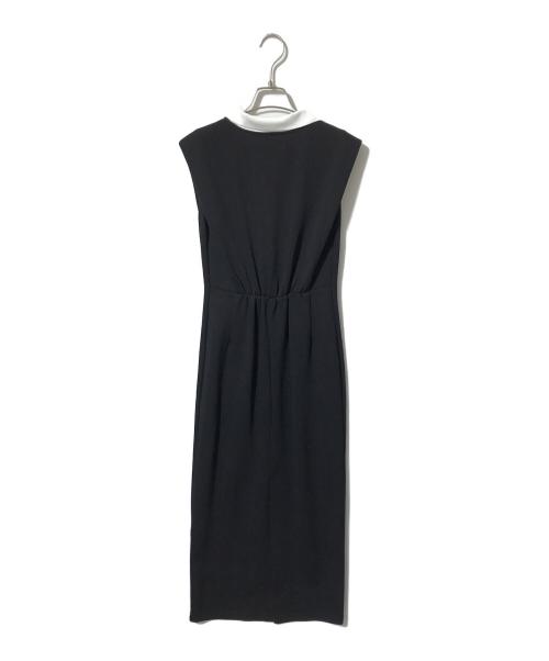 HER LIP TO（ハーリップトゥ）Her lip to (ハーリップトゥ) French Sleeve Polo Long Dress/フレンチスリーブロングワンピース ブラック サイズ:Sの古着・服飾アイテム