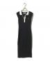 Her lip to（ハーリップトゥ）の古着「French Sleeve Polo Long Dress/フレンチスリーブロングワンピース」｜ブラック