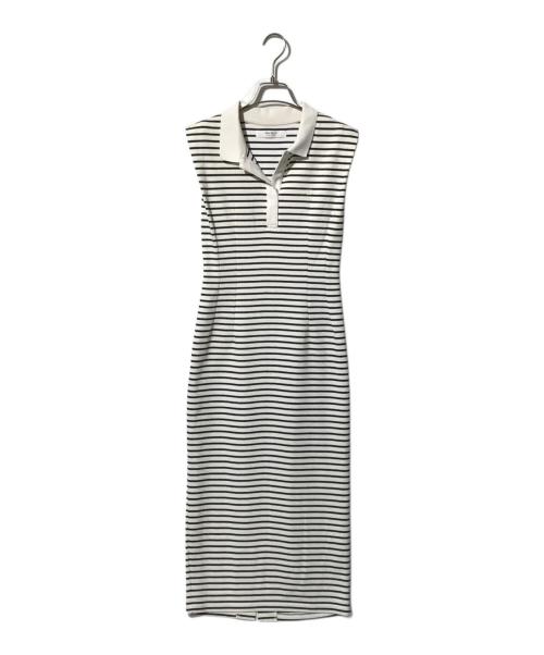HER LIP TO（ハーリップトゥ）HER LIP TO (ハーリップトゥ) French Sleeve Polo Long Dress ホワイト×ブラック サイズ:Sの古着・服飾アイテム