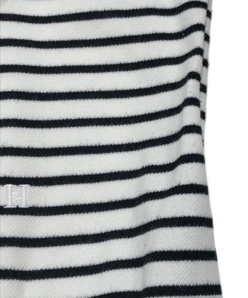 HER LIP TO（ハーリップトゥ）HER LIP TO (ハーリップトゥ) French Sleeve Polo Long Dress ホワイト×ブラック サイズ:Sの古着・服飾アイテム