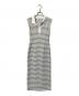 HER LIP TO（ハーリップトゥ）の古着「French Sleeve Polo Long Dress」｜ホワイト×ブラック