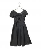 HER LIP TOハーリップトゥ）の古着「Twisted Ribbon Tiered Dress/ティアードワンピース」｜ブラック