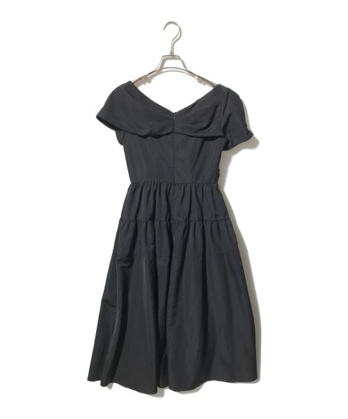 HER LIP TO（ハーリップトゥ）Her lip to (ハーリップトゥ) Twisted Ribbon Tiered Dress/ティアードワンピース ブラック サイズ:Sの古着・服飾アイテム