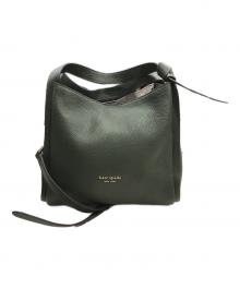 Kate Spade（ケイトスペード）の古着「ノット ミディアム クロスボディ トート」｜グリーン