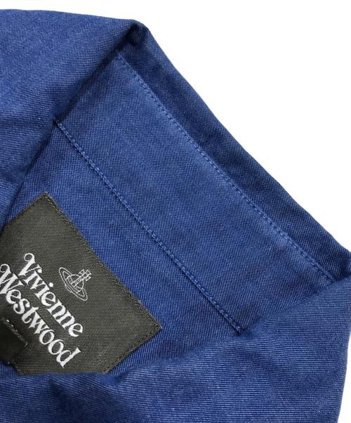 Vivienne Westwood man（ヴィヴィアン ウェストウッド マン）Vivienne Westwood man (ヴィヴィアン ウェストウッド マン) スモールオーブワッペンS/Sシャツ/半袖シャツ ブルー サイズ:46の古着・服飾アイテム