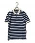 FRED PERRY（フレッドペリー）の古着「ボーダーポロシャツ/半袖ポロシャツ」｜ネイビー×ホワイト