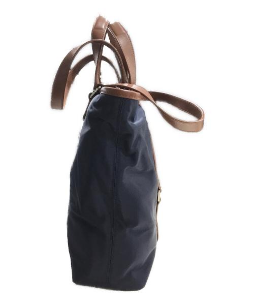 FURLA（フルラ）FURLA (フルラ) トートバッグ ネイビー×ブラックの古着・服飾アイテム