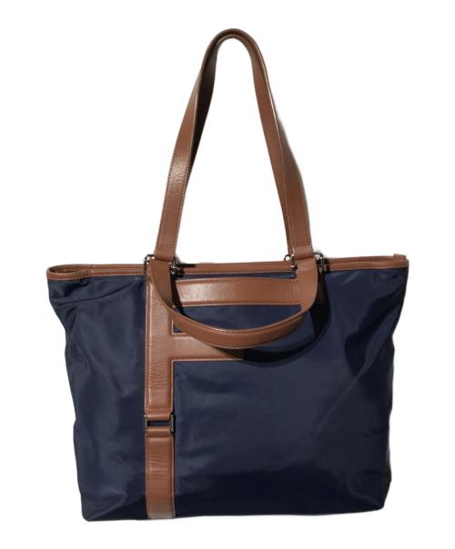 FURLA（フルラ）FURLA (フルラ) トートバッグ ネイビー×ブラックの古着・服飾アイテム