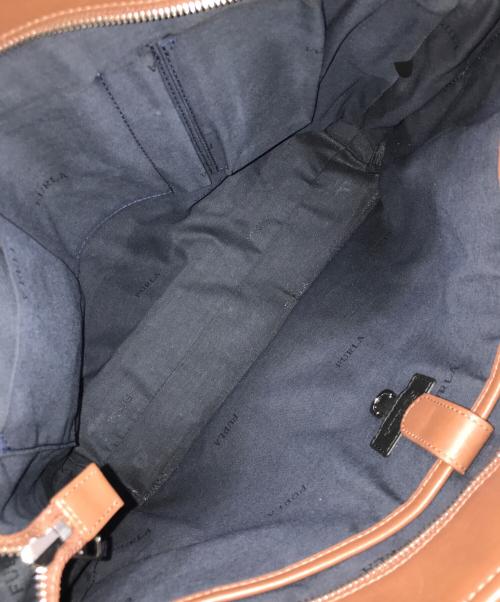FURLA（フルラ）FURLA (フルラ) トートバッグ ネイビー×ブラックの古着・服飾アイテム