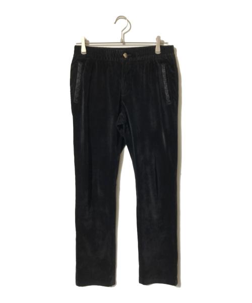 GIANNI VERSACE（ジャンニ・ヴェルサーチ）GIANNI VERSACE (ジャンニ・ヴェルサーチ) スリムベロアパンツ ブラック サイズ:31の古着・服飾アイテム