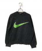 NIKEナイキ）の古着「90’S ビッグスウォッシュロゴスウェット」｜ブラック