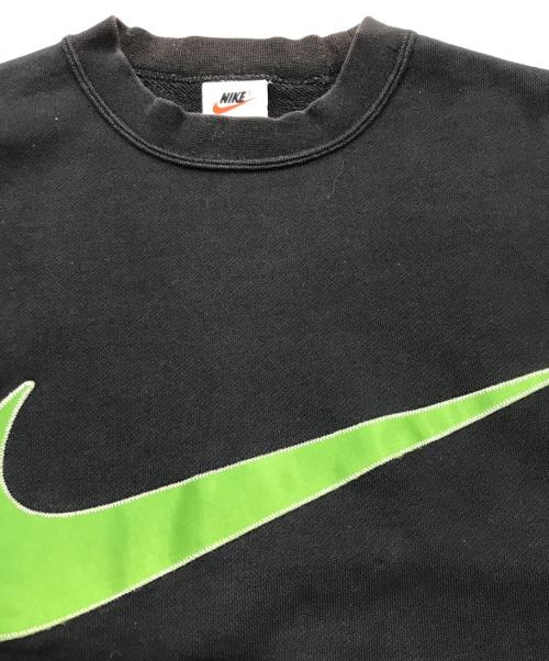 NIKE（ナイキ）NIKE (ナイキ) 90’S ビッグスウォッシュロゴスウェット ブラック サイズ:Mの古着・服飾アイテム