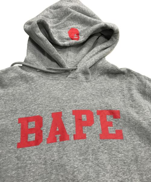 A BATHING APE（アベイシングエイプ）A BATHING APE (アベイシングエイプ) プルオーバーパーカー グレー サイズ:XLの古着・服飾アイテム