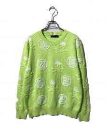 G/FORE（ジーフォア）の古着「ジャガードクルーネックニット」｜グリーン
