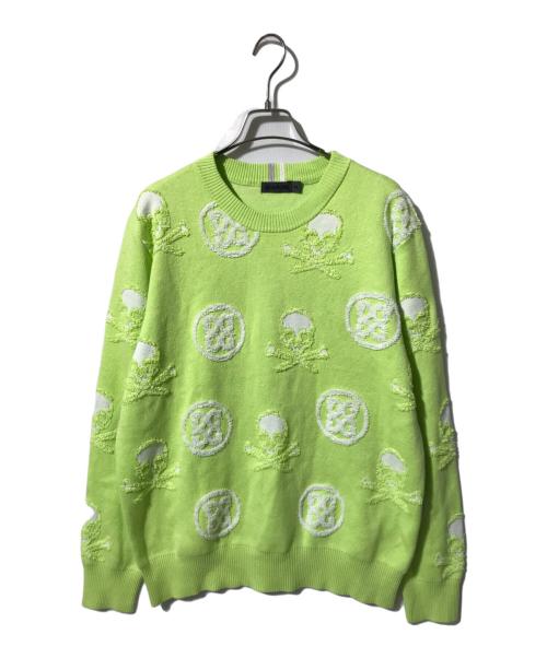 G/FORE（ジーフォア）G/FORE (ジーフォア) ジャガードクルーネックニット グリーン サイズ:XLの古着・服飾アイテム