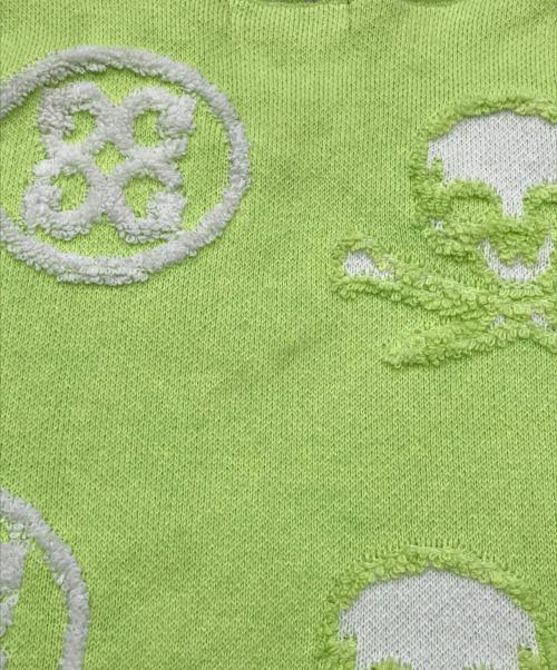 G/FORE（ジーフォア）G/FORE (ジーフォア) ジャガードクルーネックニット グリーン サイズ:XLの古着・服飾アイテム