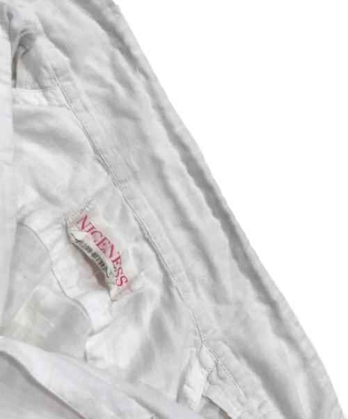 NICENESS（ナイスネス）NICENESS (ナイスネス) 半袖シャツ ホワイト サイズ:Mの古着・服飾アイテム