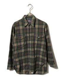 PENDLETON（ペンドルトン）の古着「ウールチェックシャツ/長袖シャツ」｜グリーン